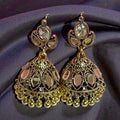 Traditional Gold-Toned Jhumka Earrings