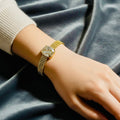 Gold Plated Bracelet with Crystal Stone