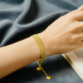 Gold Plated Heart Charm Bracelet
