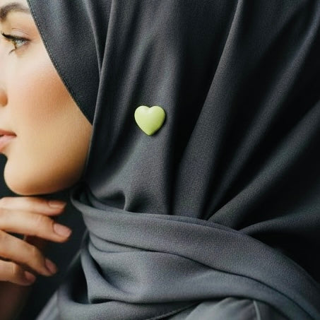 Magnetic Heart Hijab Clips